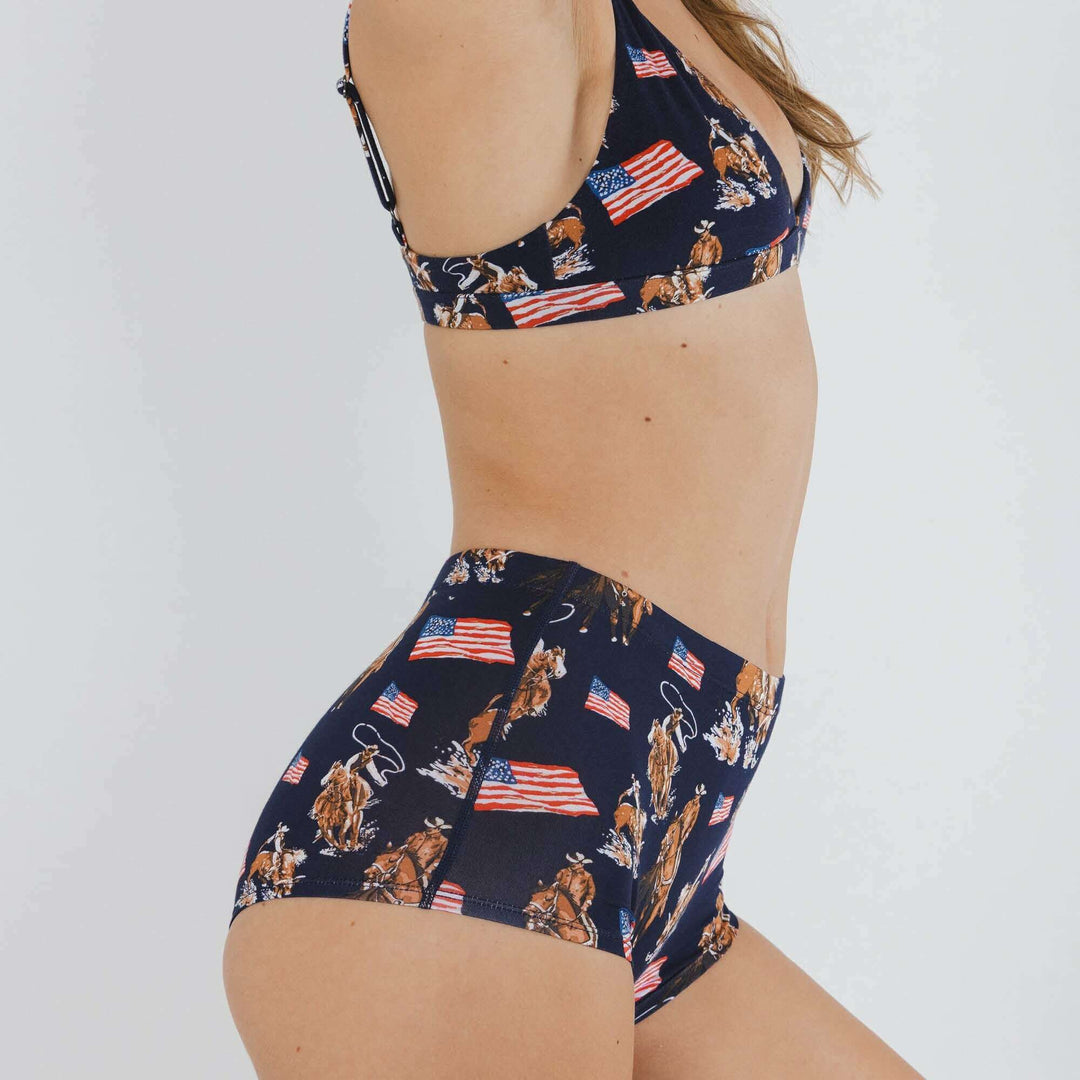 The Bootstraps & Chaps | Americana Cowboy Modal Boyshort Underwear