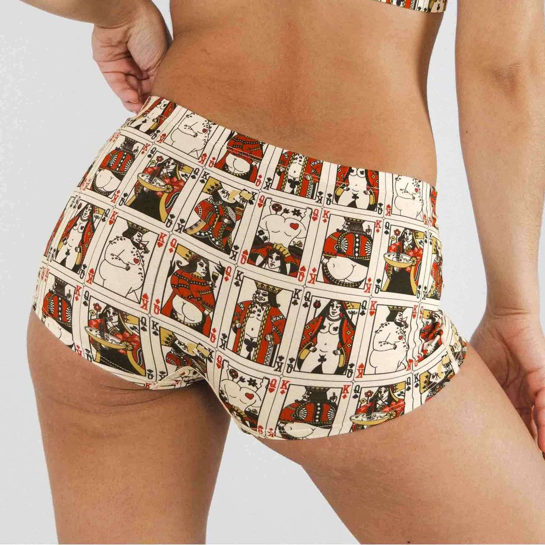 The Bottomless Blackjack | Vintage Playing Cards Modal Boyshort Underwear