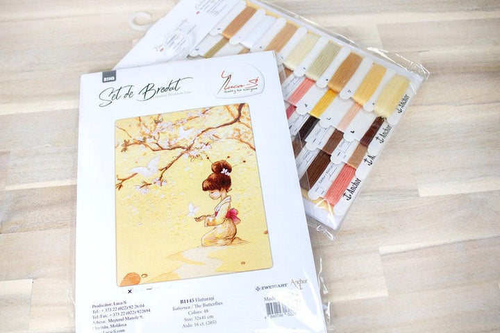 The Butterflies  B1145L Counted Cross-Stitch Kit