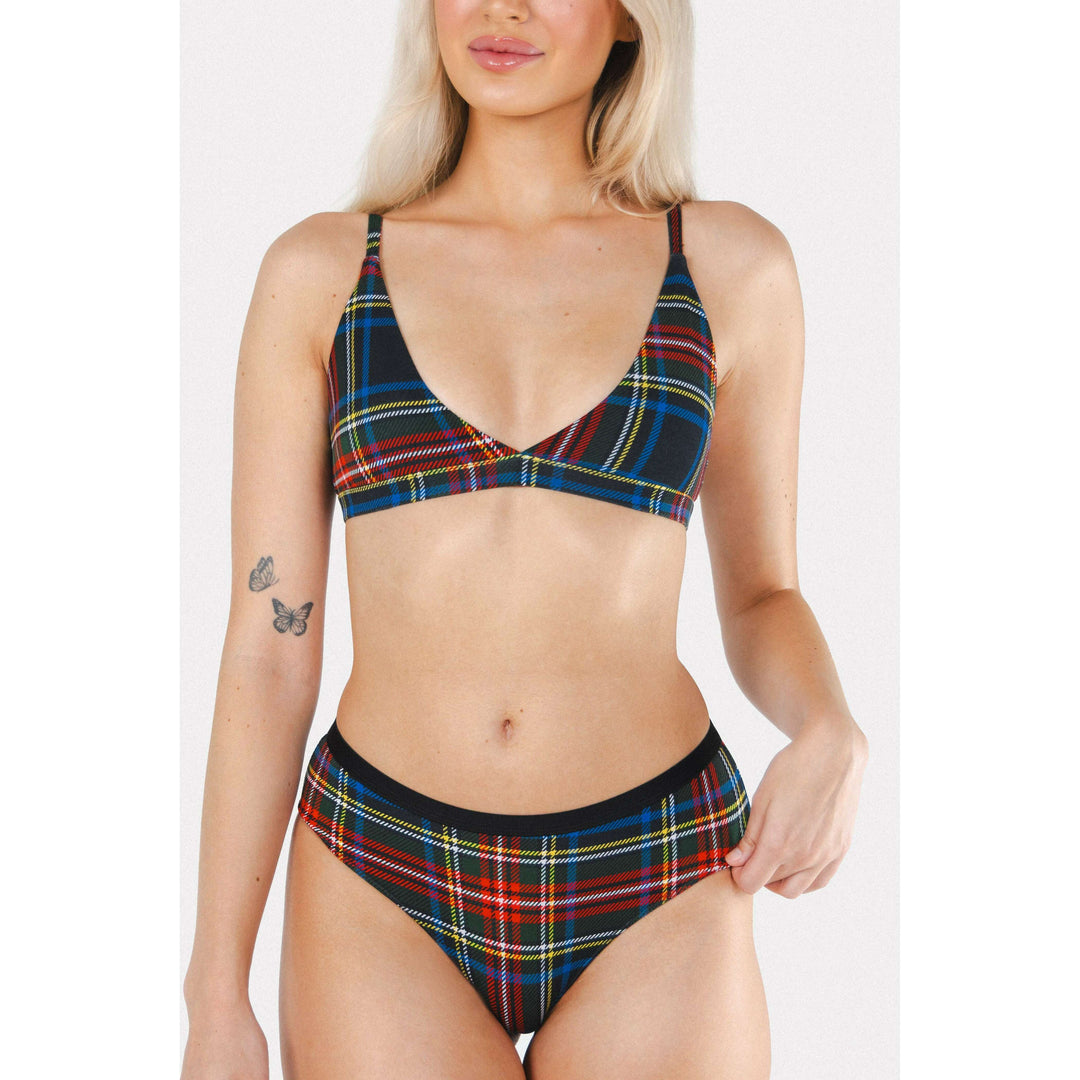 The Cappuccino | Holiday Tartan Plaid Cheeky Underwear