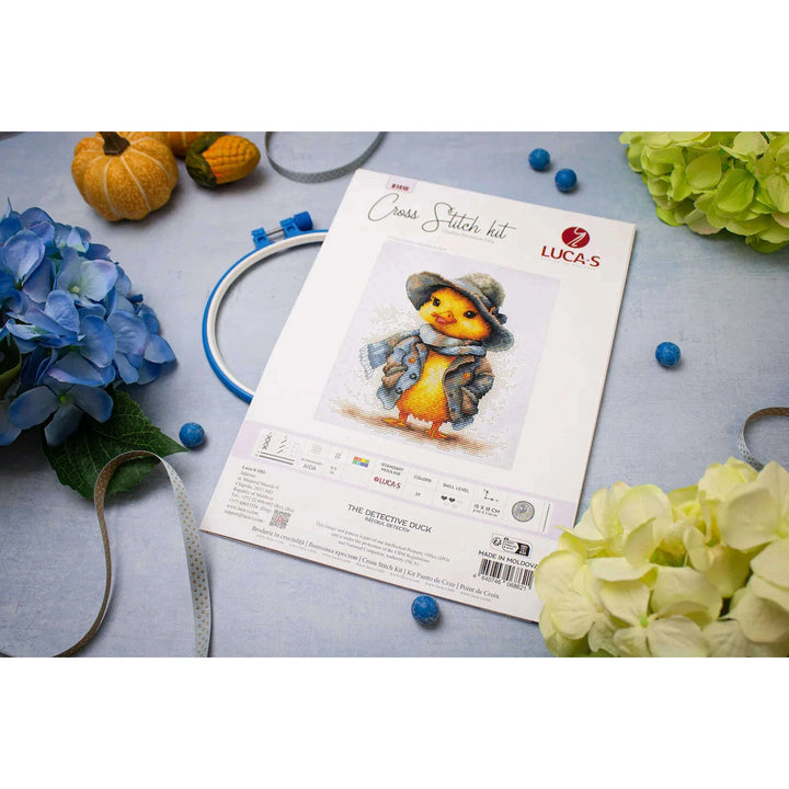 The Detective Duck B1416L Counted Cross-Stitch Kit