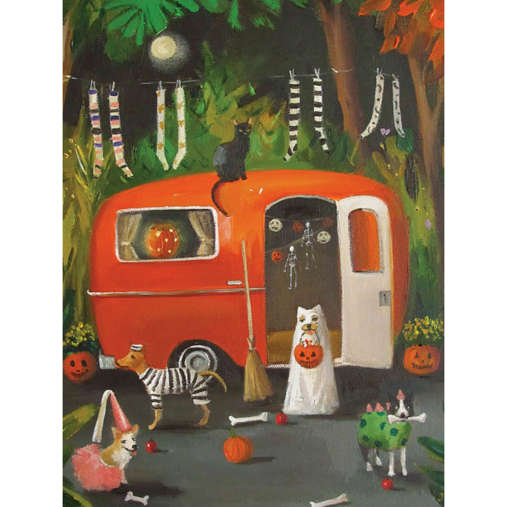 The Dogs of Halloween Puzzle Featuring Artwork of Janet Hill