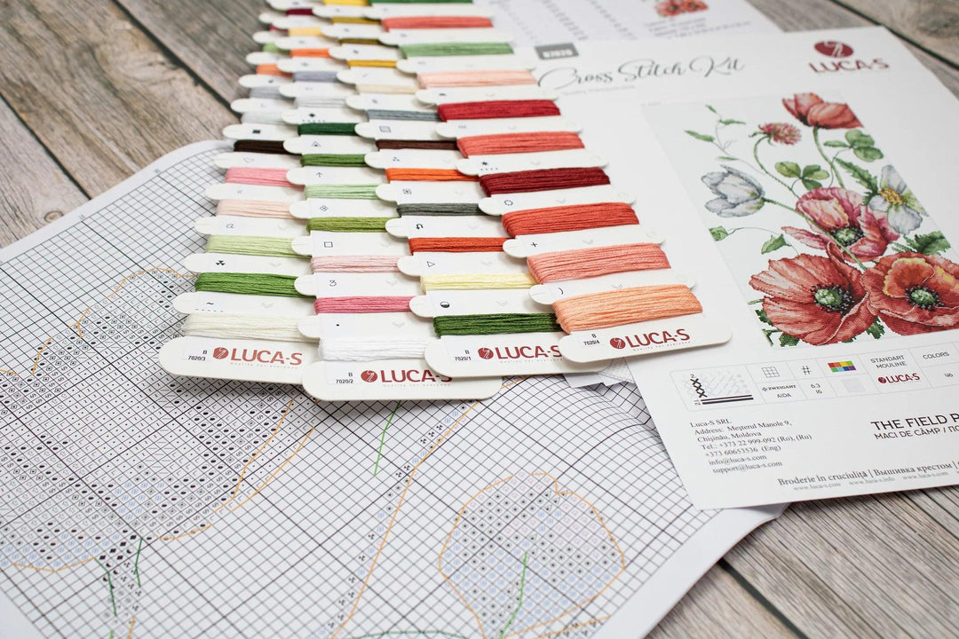 The Field Poppies B7020L Counted Cross-Stitch Kit