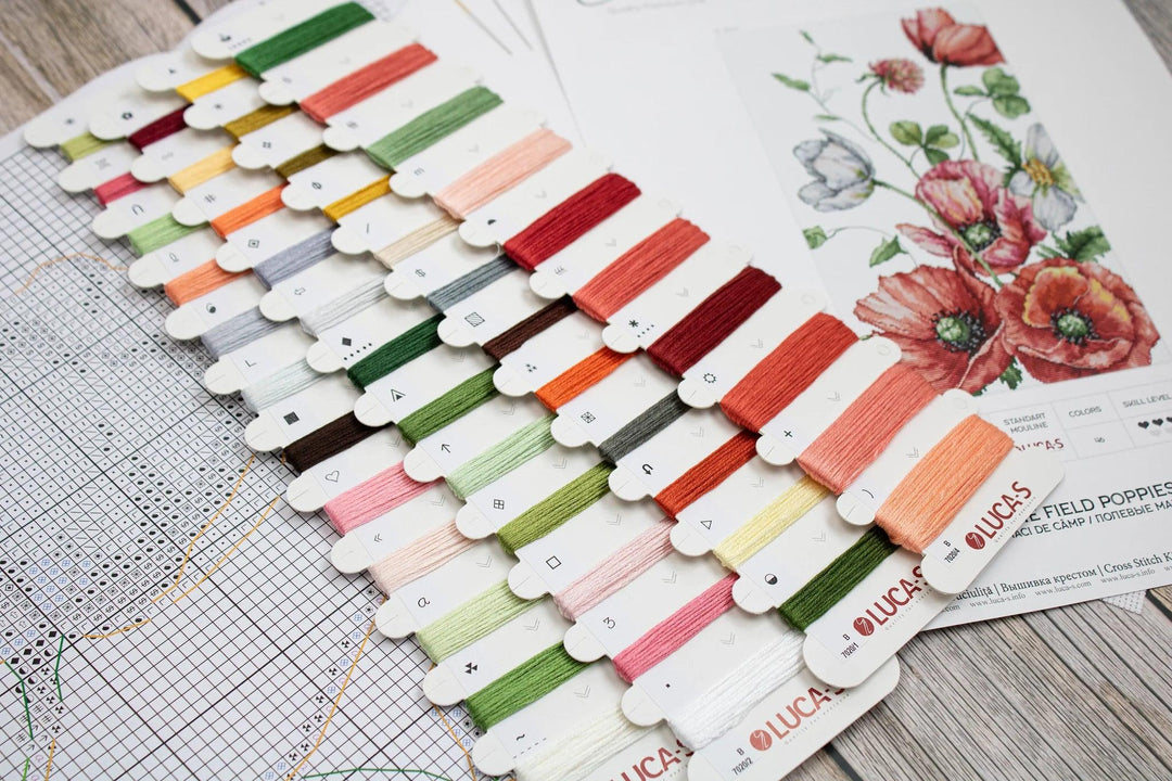 The Field Poppies B7020L Counted Cross-Stitch Kit