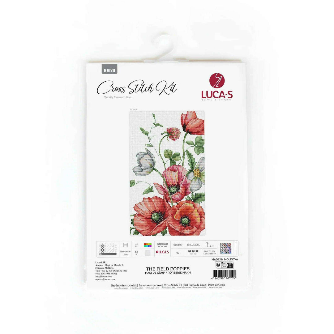 The Field Poppies B7020L Counted Cross-Stitch Kit