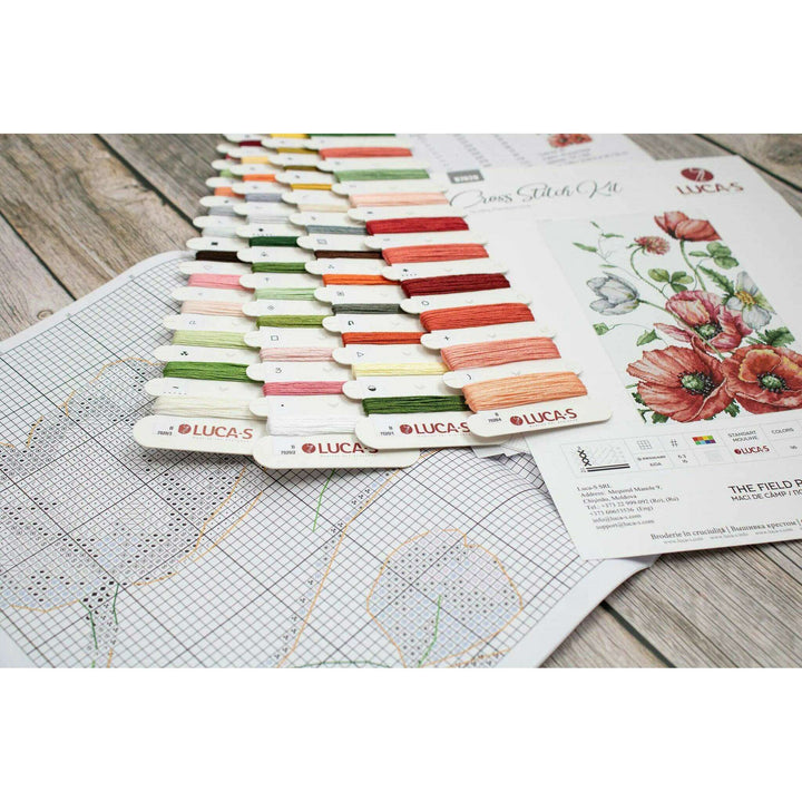 The Field Poppies B7020L Counted Cross-Stitch Kit