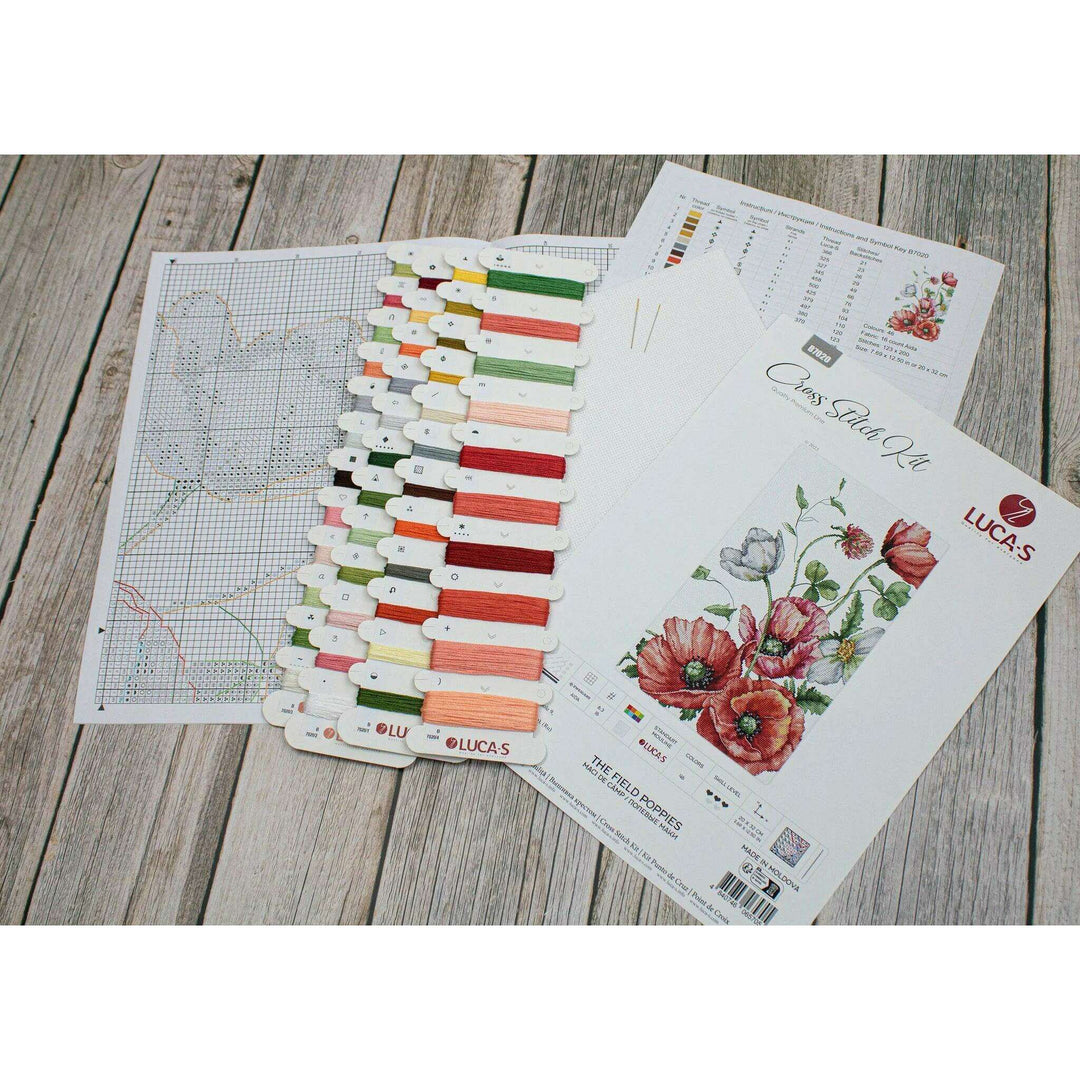 The Field Poppies B7020L Counted Cross-Stitch Kit