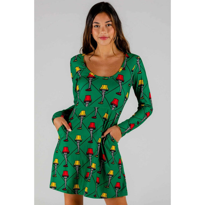 The Fragile | Leg Lamp Christmas Skater Dress