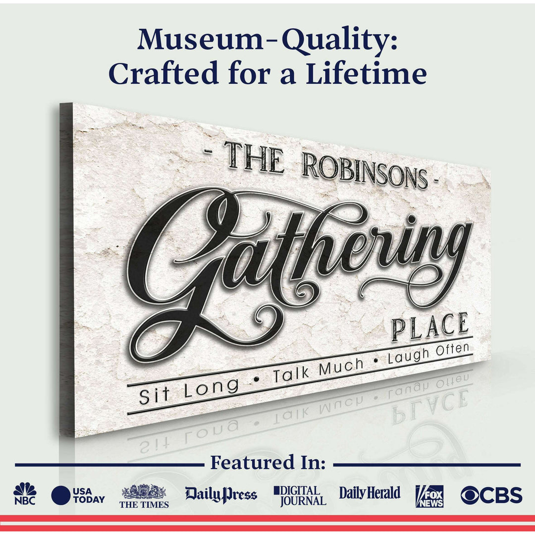 The Gathering Place Personalized Sign