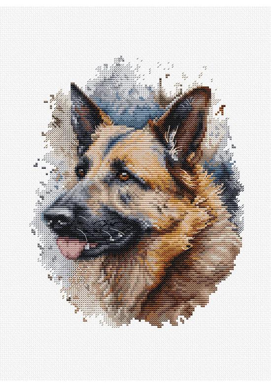 The German Shepherd BC214L Counted Cross-Stitch Kit