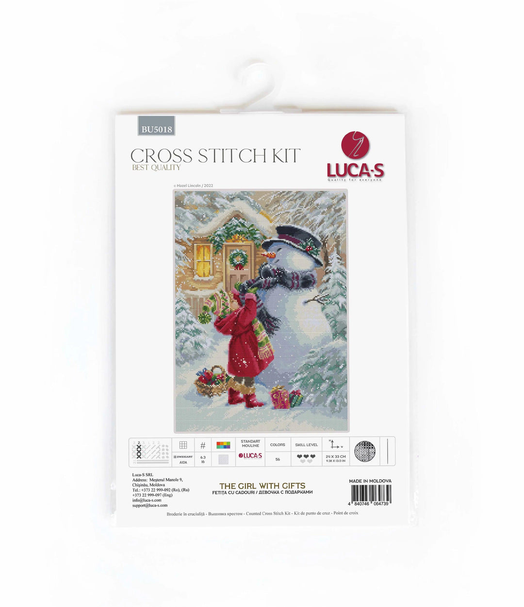 The Girl With G BU5018L Counted Cross-Stitch Kit