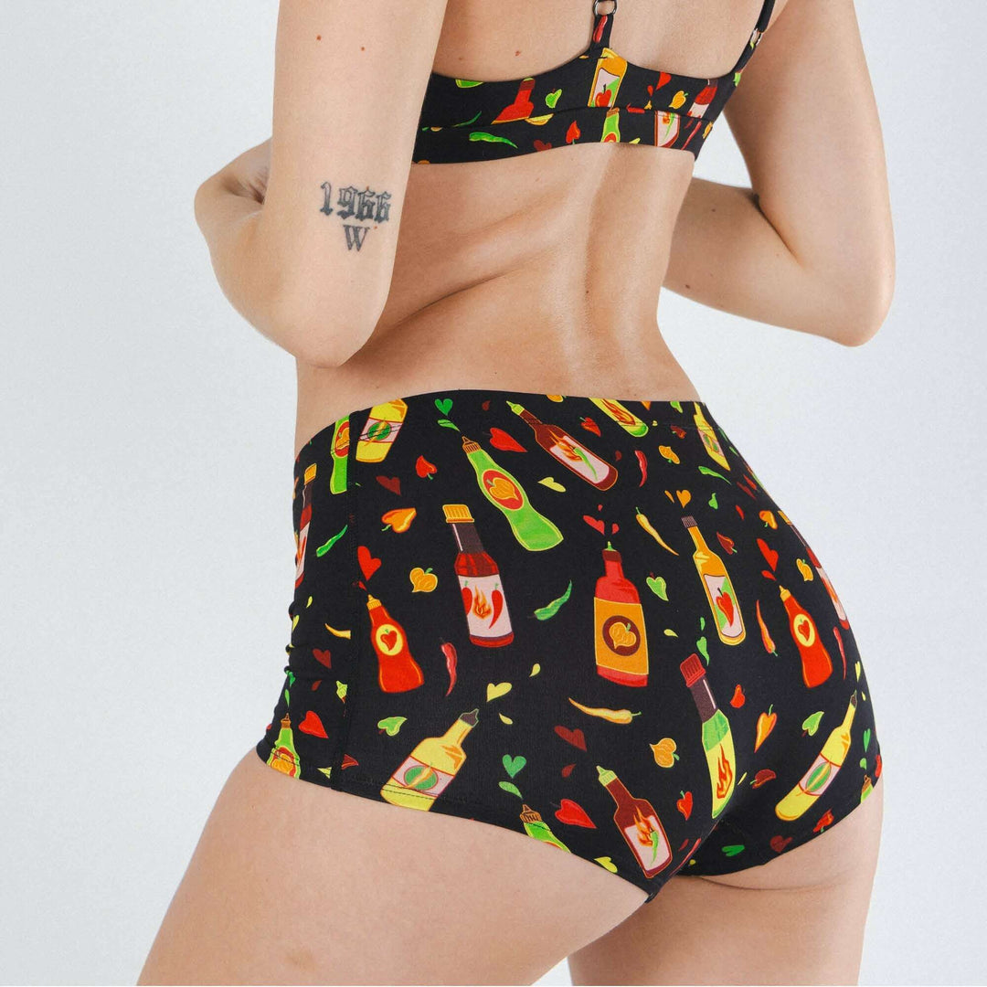 The Gotcha Sriracha | Hot Sauce Modal Boyshort Underwear