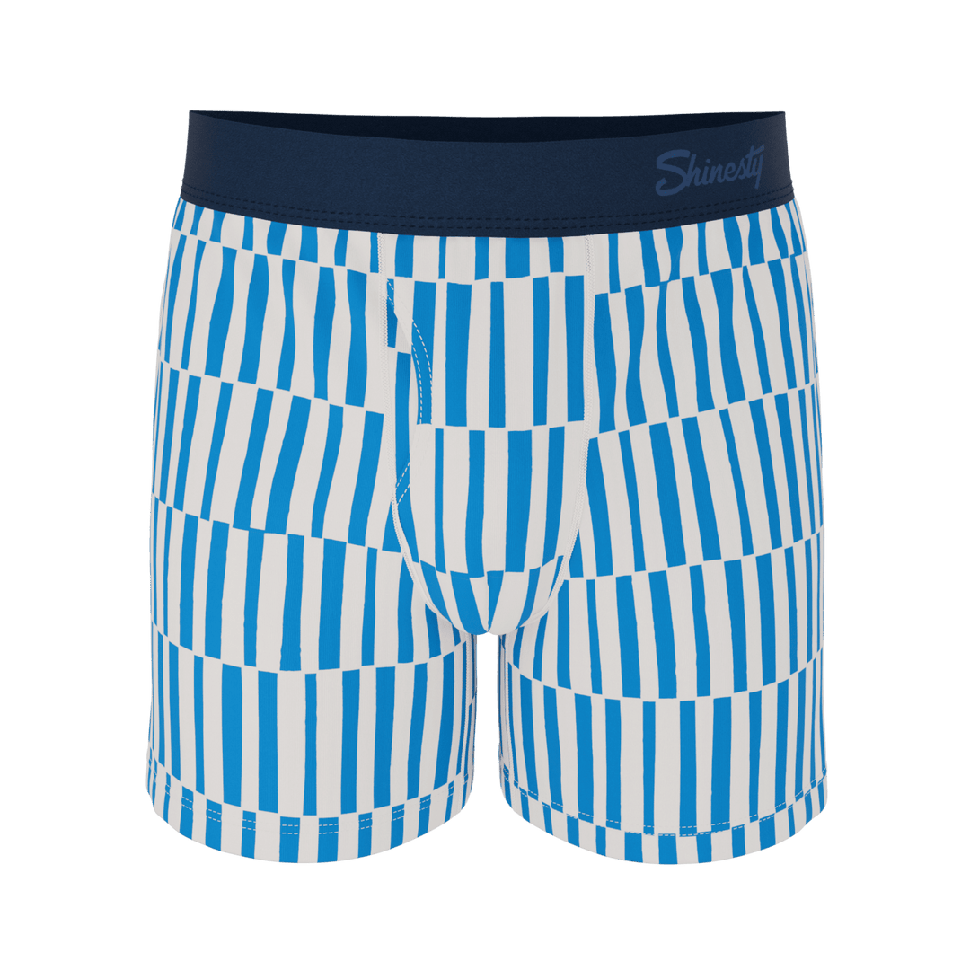 The Hamptons | Blue Mosaic Stripe Boxers