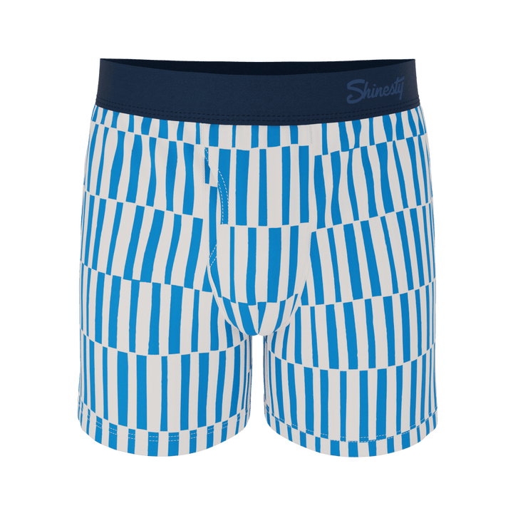 The Hamptons | Blue Mosaic Stripe Boxers