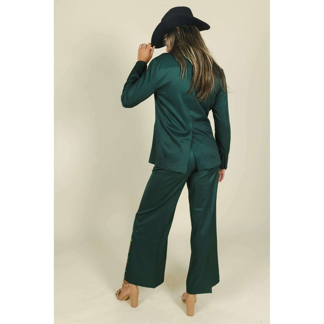 The Holiday Ham | Dark Green Holiday Placement Women's Suit