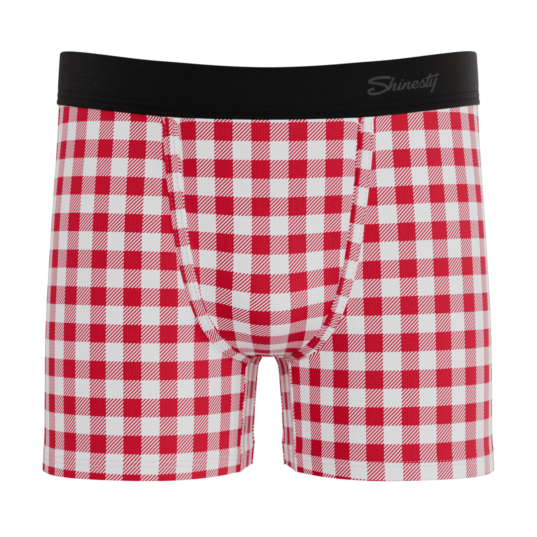 The Hot Diggity | Red Gingham Boy's Boxer Briefs