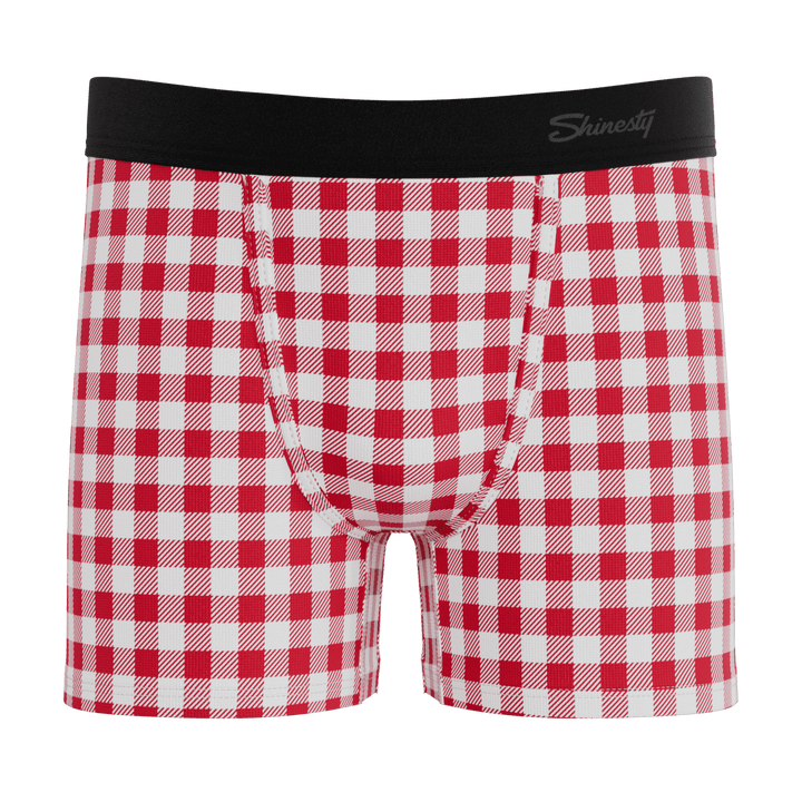 The Hot Diggity | Red Gingham Boy's Boxer Briefs