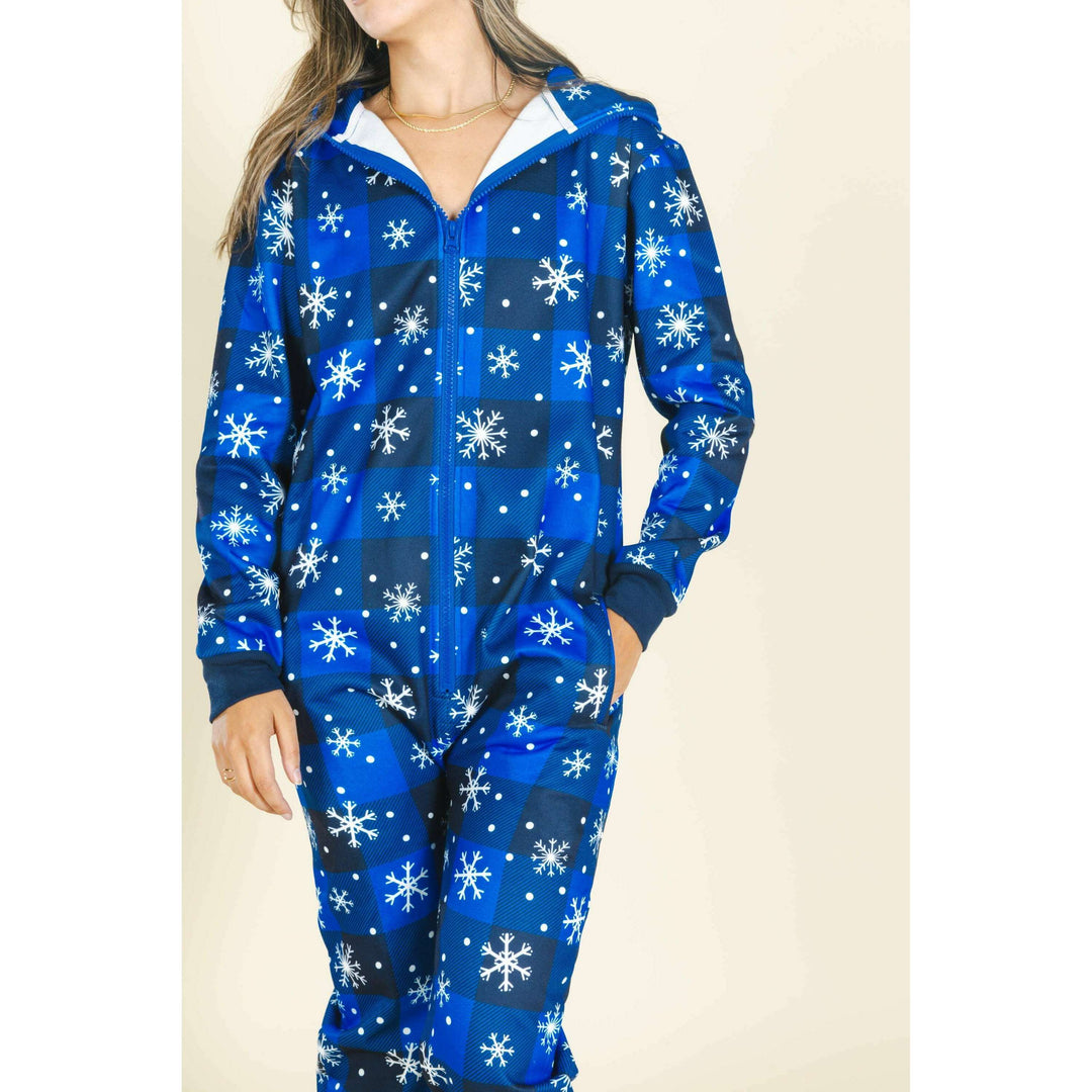 The In A Flurry | Snowflake Buffalo Check Onesie