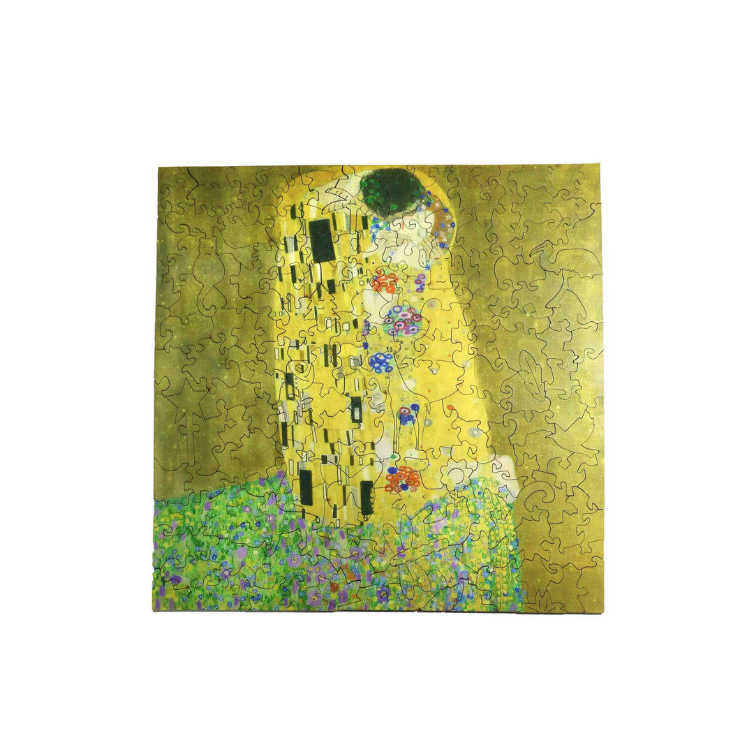 The Kiss after Gustav Klimt - Jigsaw Wooden Puzzle by Wizardi F07N9-7