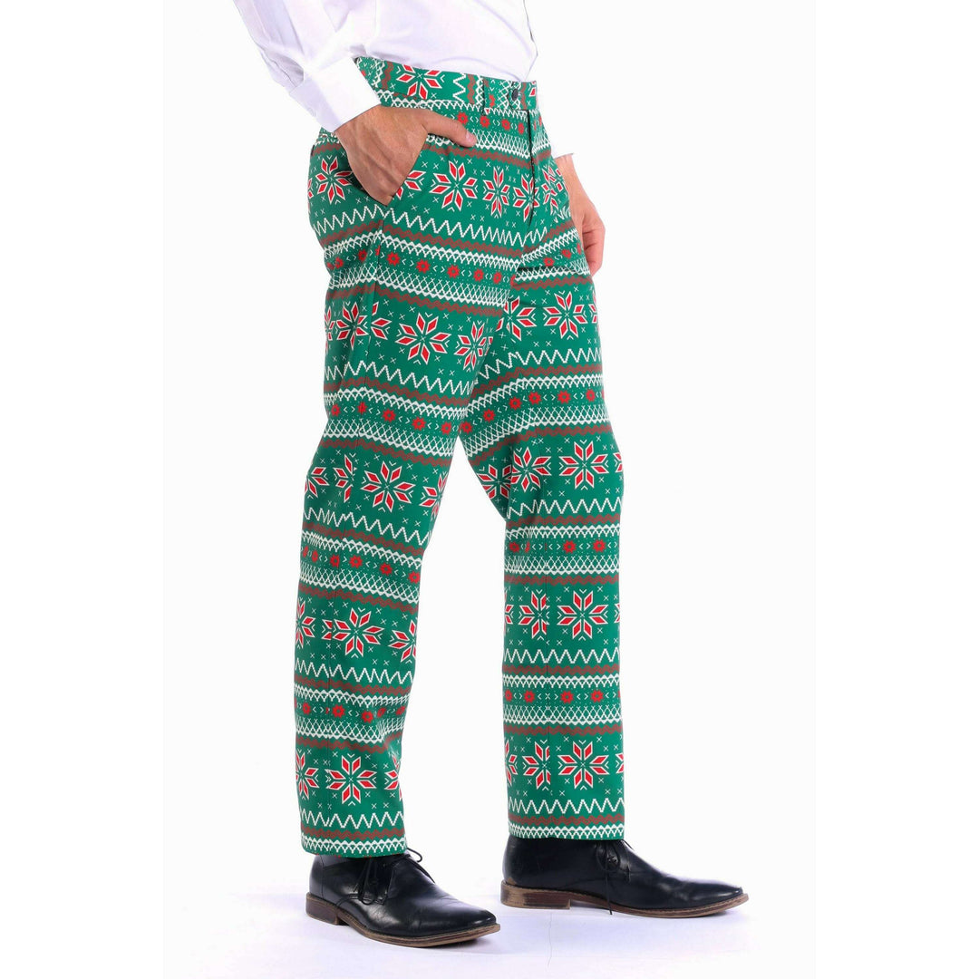 The Kris Kringle | Green Fair Isle Christmas Suit Pants