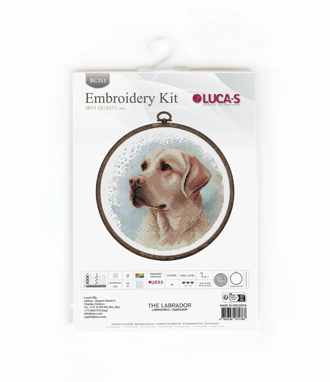 The Labrador BC211l Counted Cross-Stitch Kit