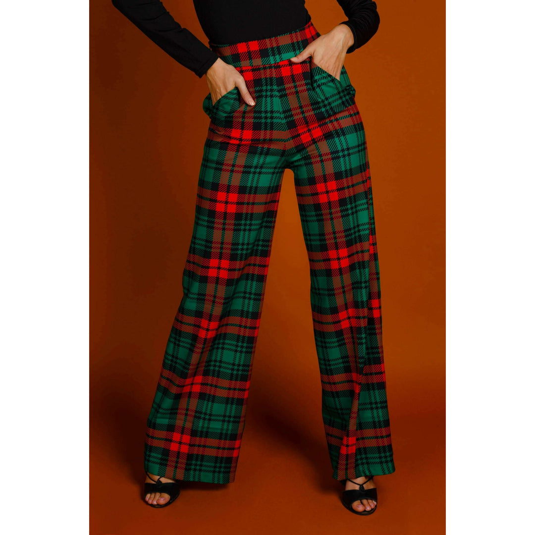 The Lincoln Log Love Lady | Women's Green Plaid Christmas Suit