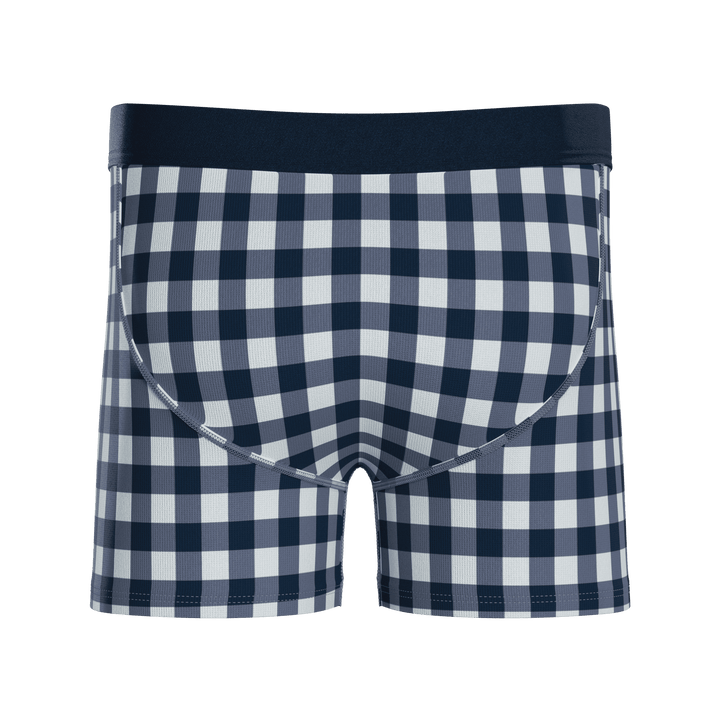 The Mad for Plaid | Navy Gingham Boy's Boxer Briefs