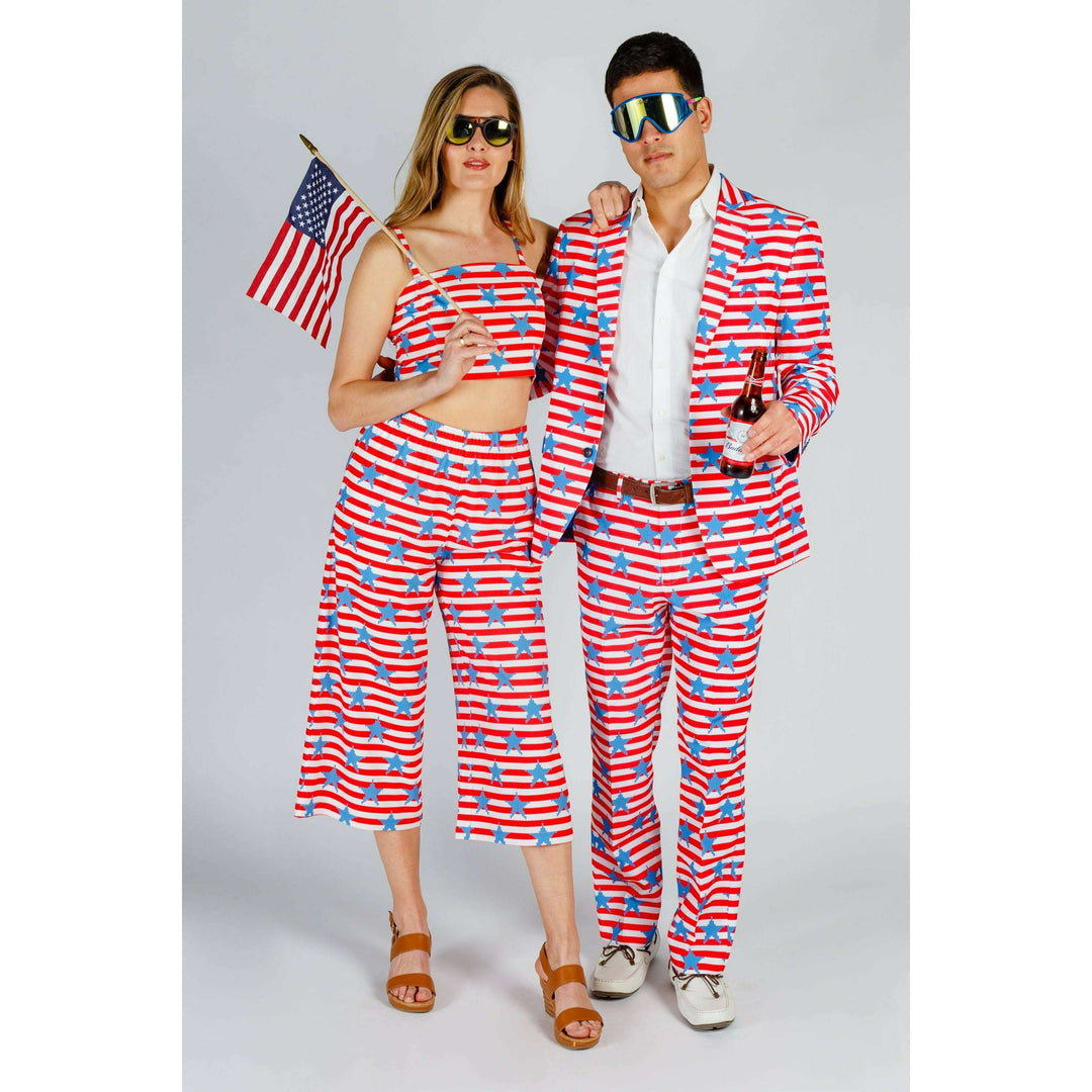 The Naughtycal Lady | USA Big Knit Printed Culotte Pants