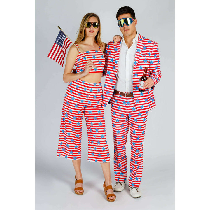 The Naughtycal Lady | USA Big Knit Printed Culotte Pants