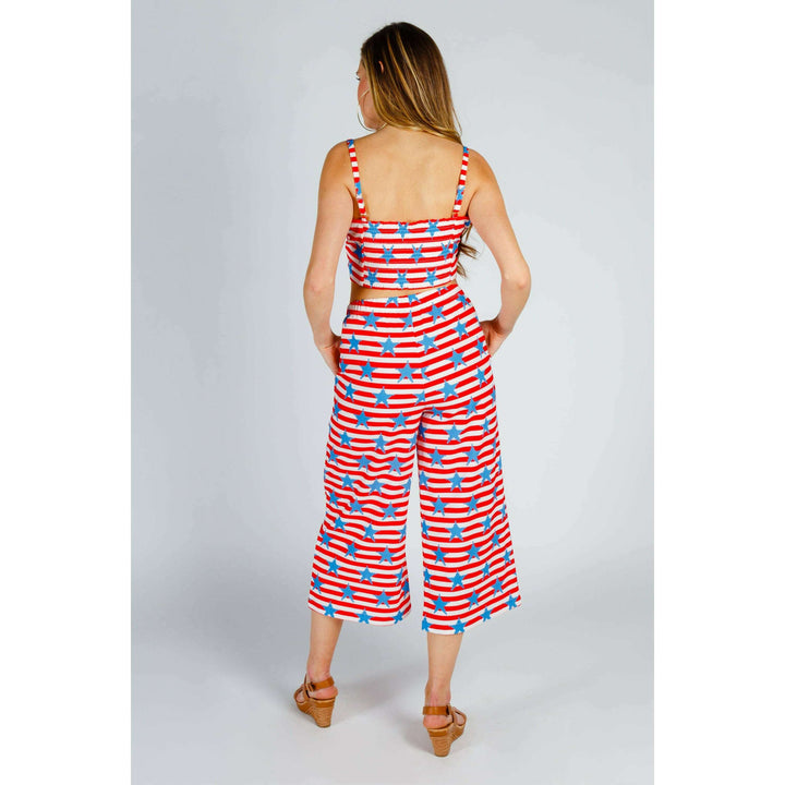 The Naughtycal Lady | USA Big Knit Printed Culotte Pants