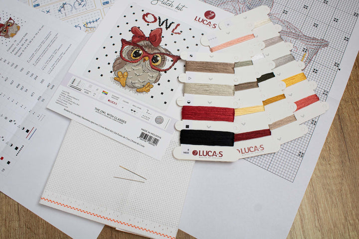 The Owl With Glasses B1403L Counted Cross-Stitch Kit