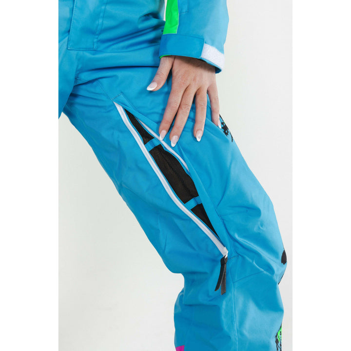 The Park Rat | Neon Spray Design Retro Women's One Piece Ski Suit