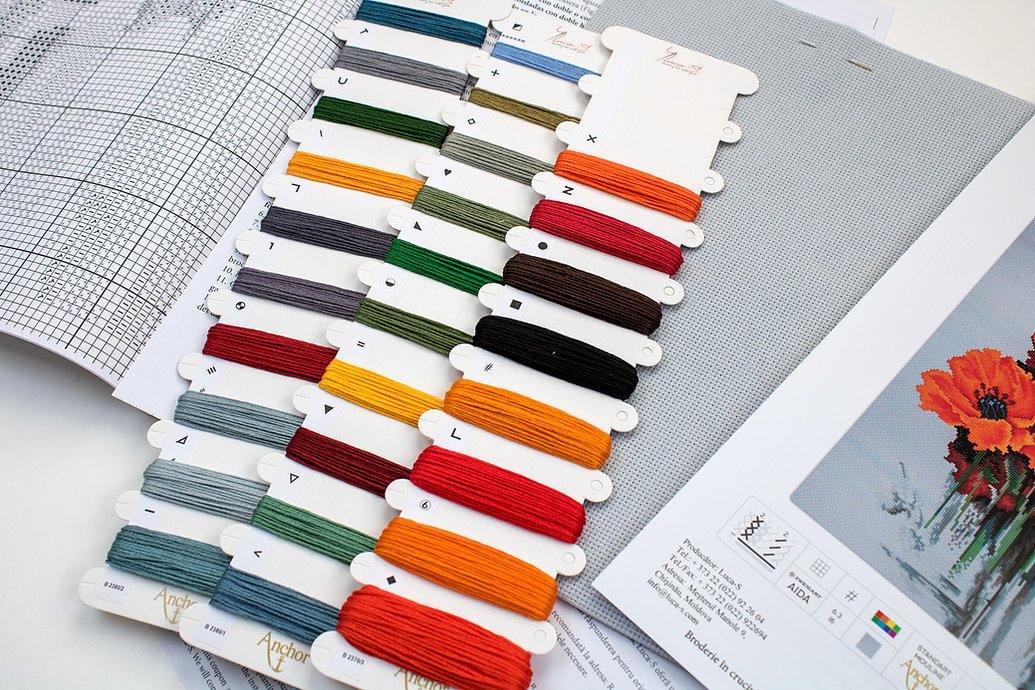 The Poppies B2380L Counted Cross-Stitch Kit