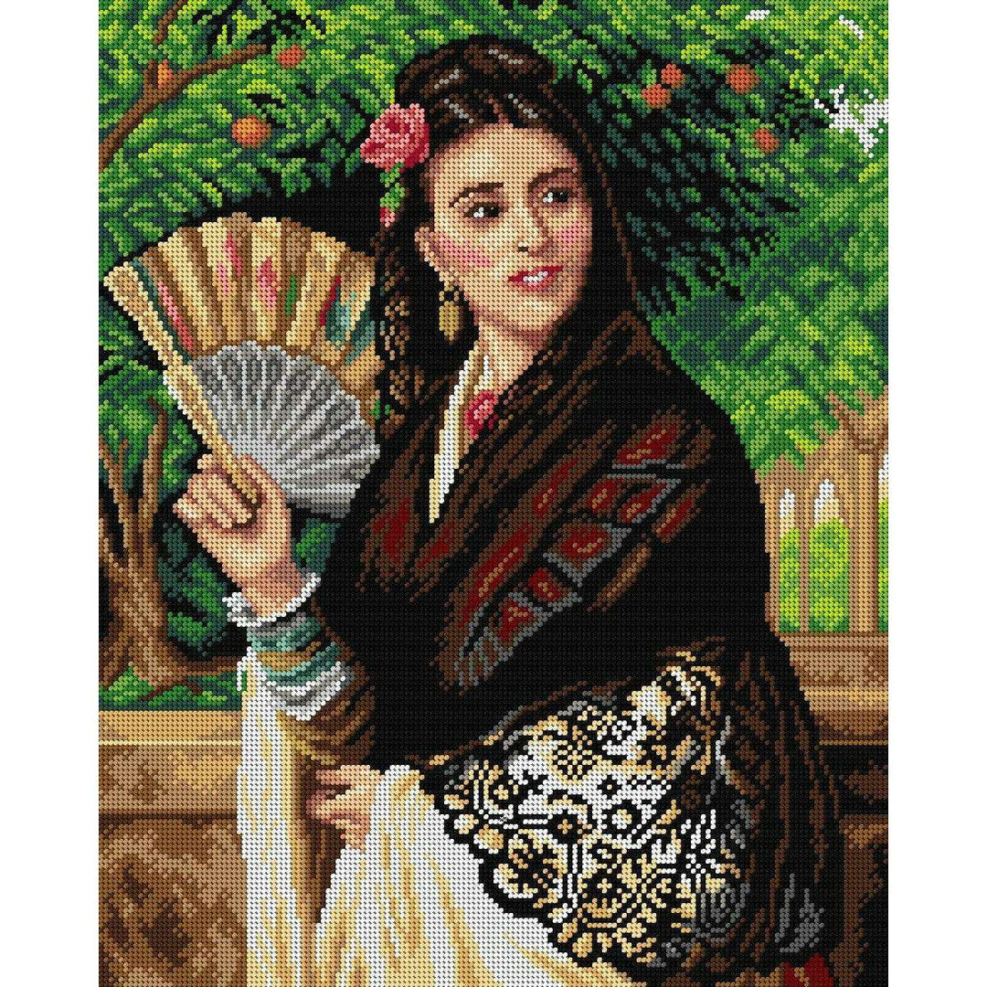 The Pride of Seville 2947M Needlepoint canvas for halfstitch without yarn