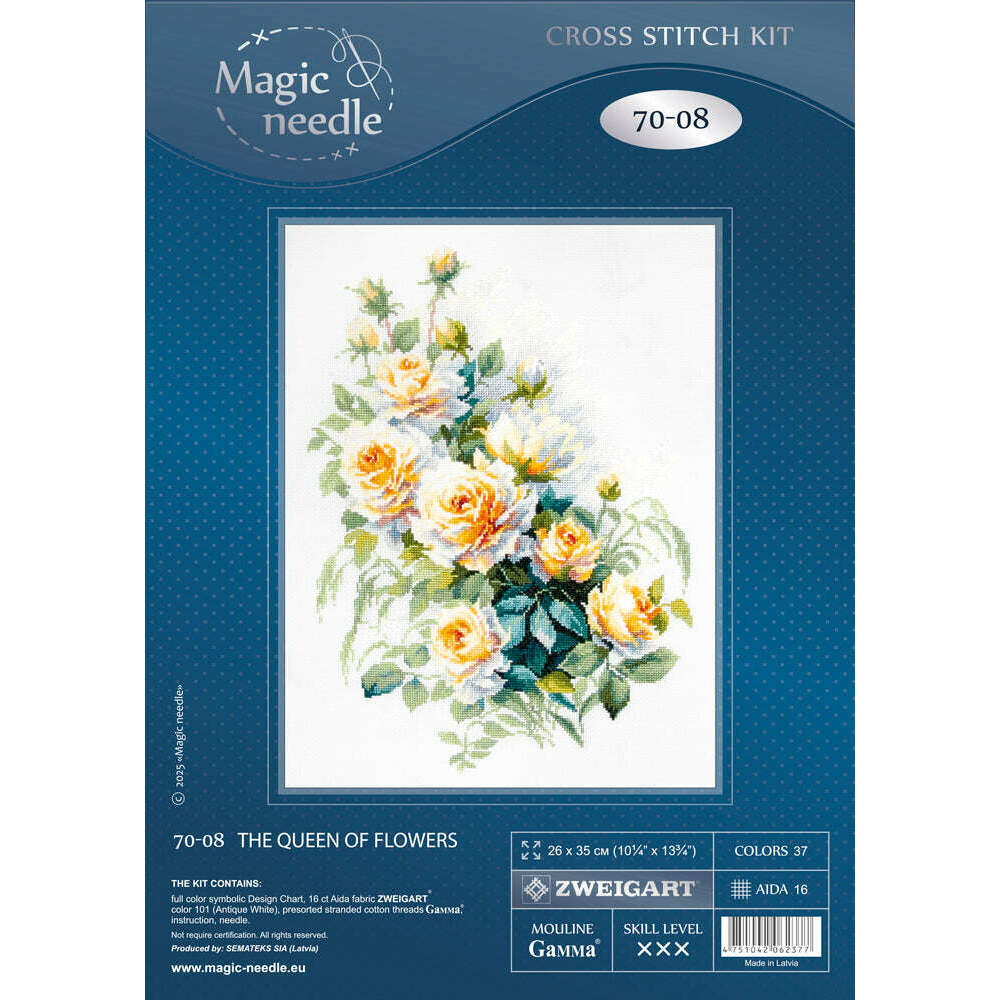 The Queen of Flowers 70-08 Counted Cross-Stitch Kit