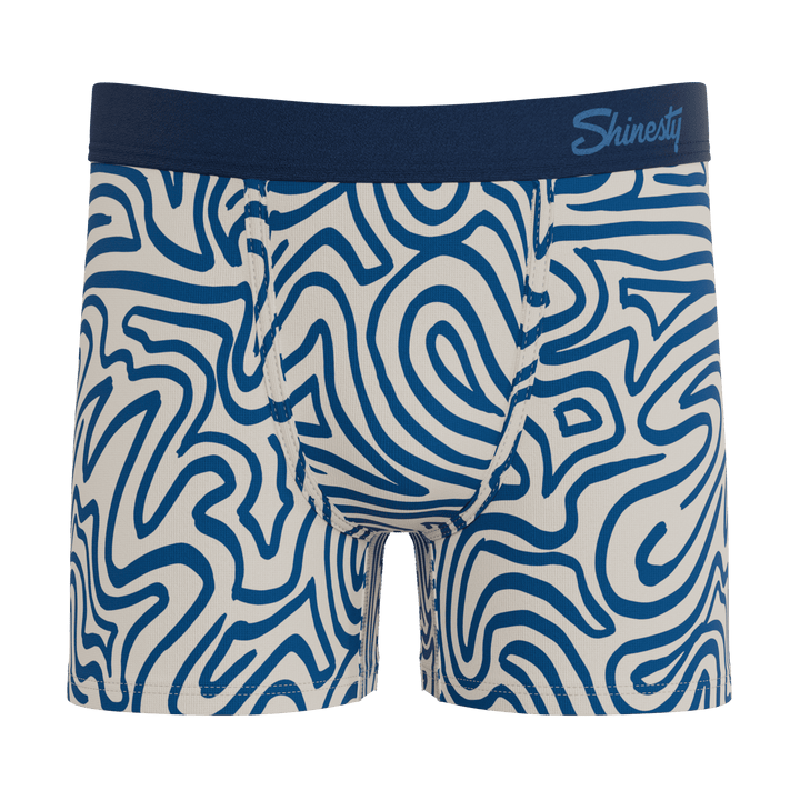 The Rio Grande | Abstract Navy Line Boy's Boxer Briefs