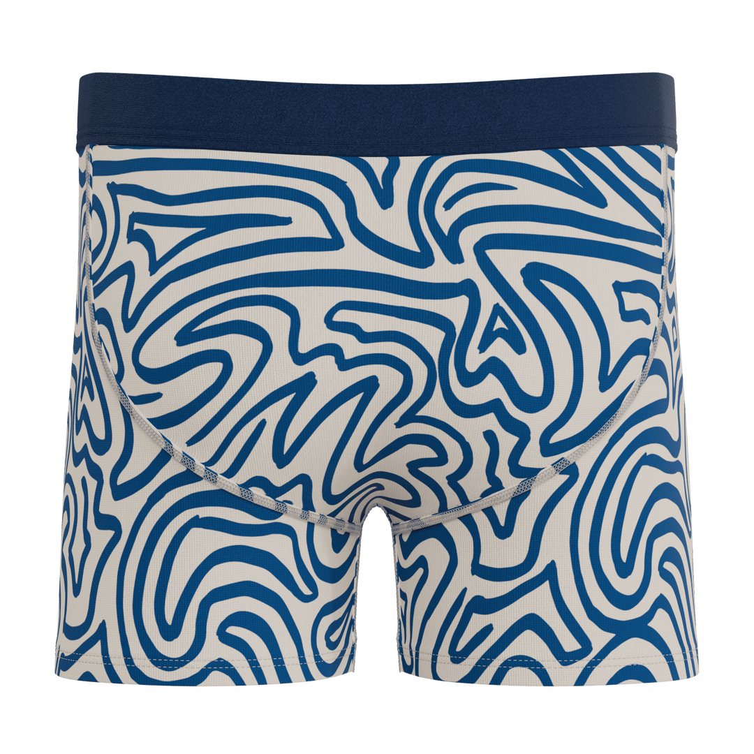 The Rio Grande | Abstract Navy Line Boy's Boxer Briefs