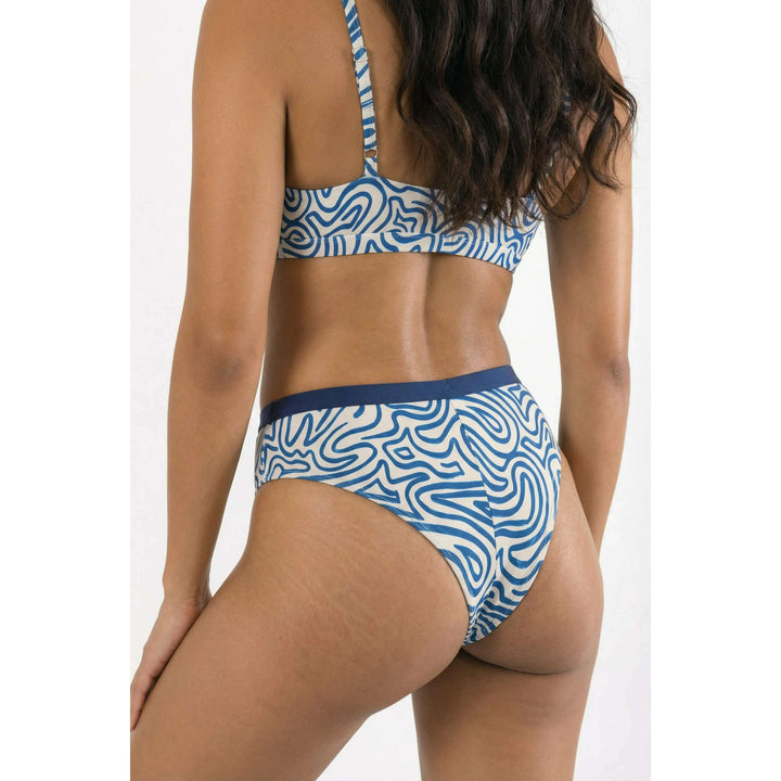 The Rio Grande | Abstract Navy Line Cheeky Underwear