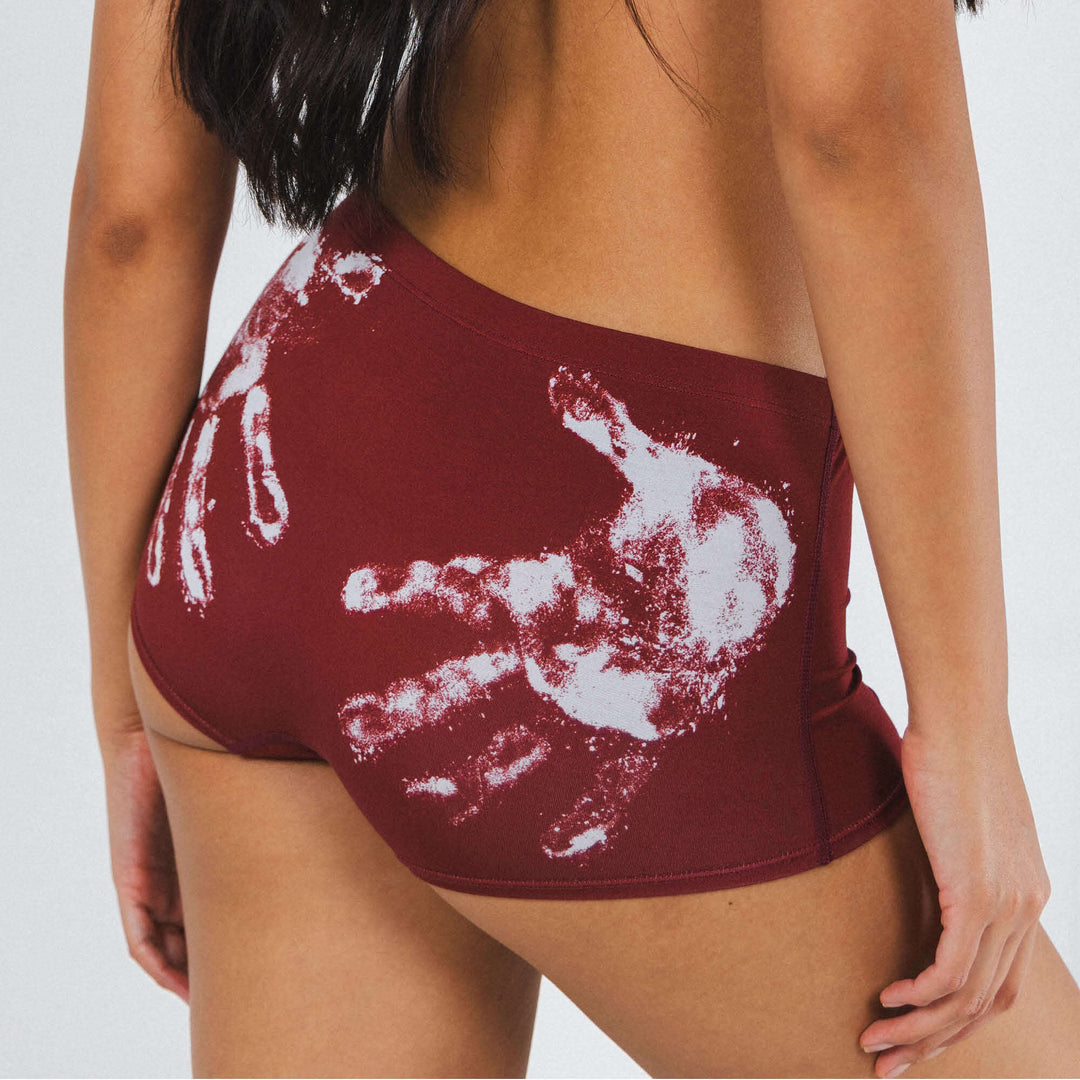 The Sous Chef | Flour Hand Print Modal Boyshort Underwear