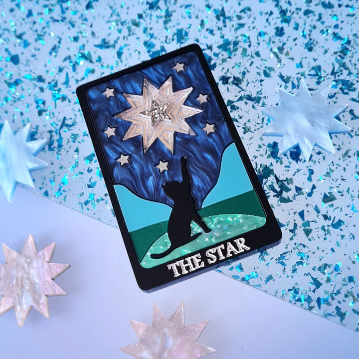 The Star Cat Tarot Card Necklace by Cherryloco Jewellery 2