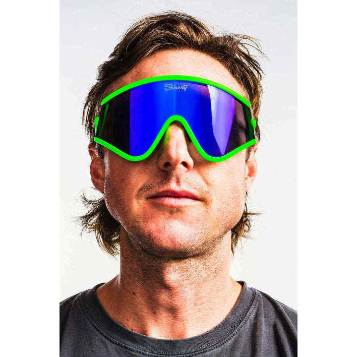 The Steep And Deep | Retro Neon Polarized Macho Sunglasses