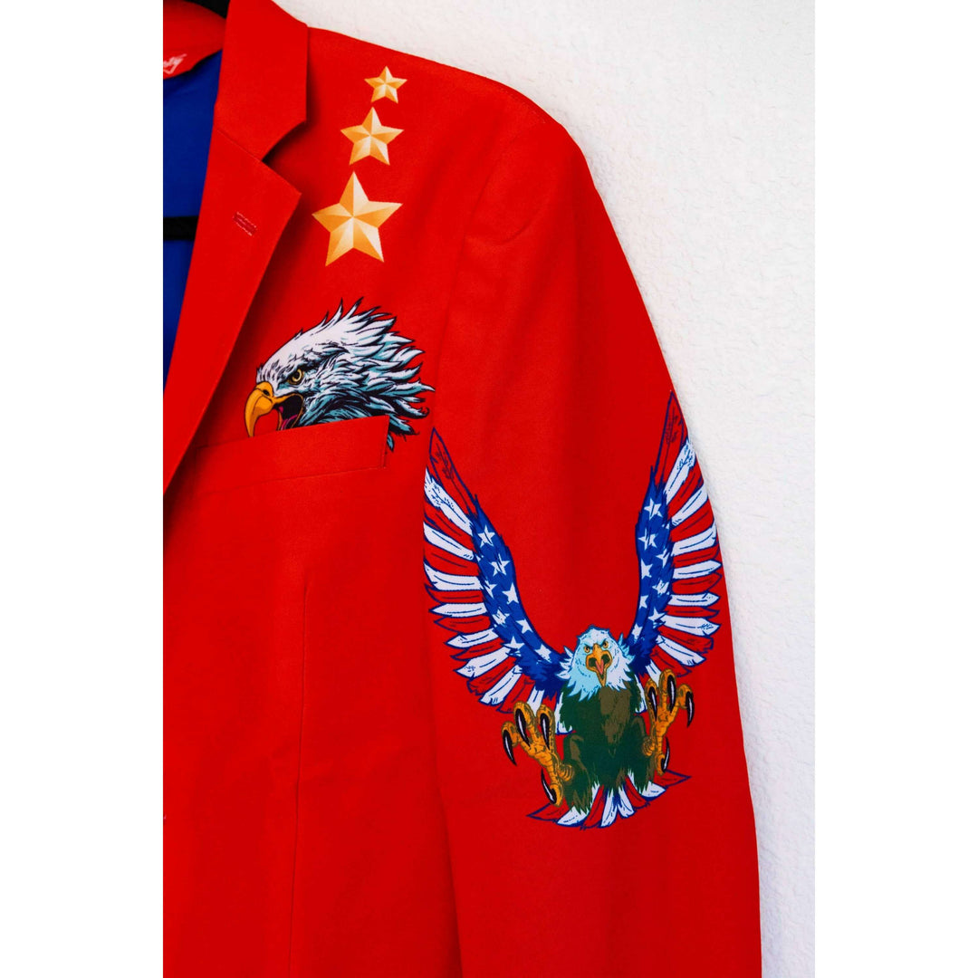 The Sunday Best | Western Style Red USA Suit