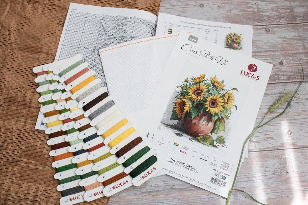 The Sunflowers B7021L Counted Cross-Stitch Kit
