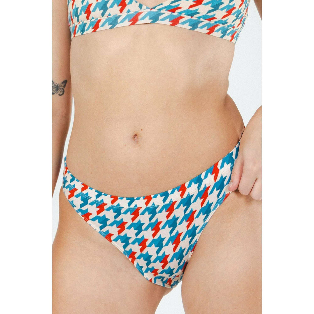 The Swanky | Retro Houndstooth Modal Bikini Underwear