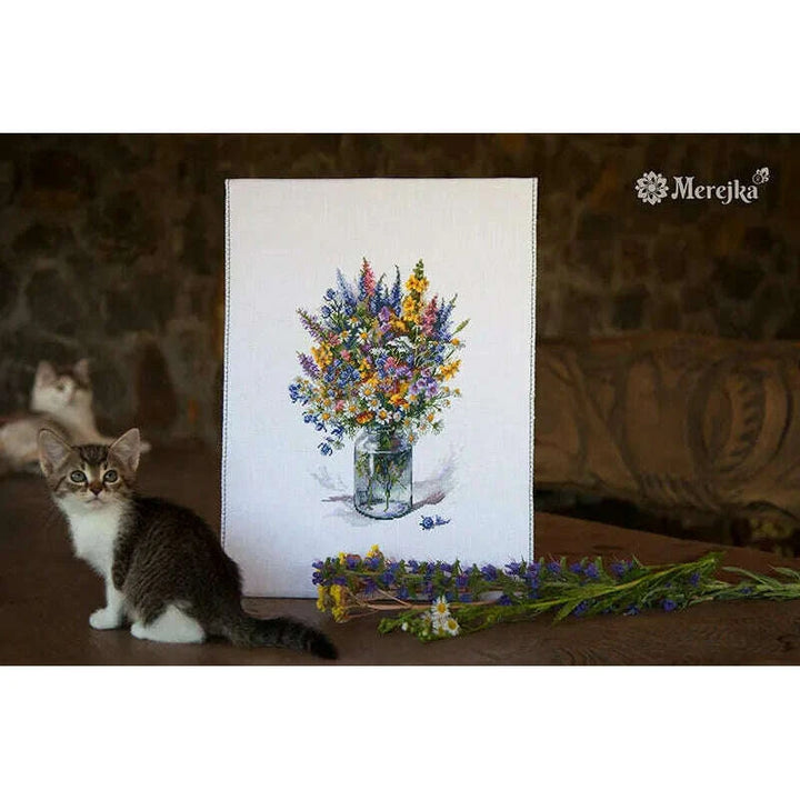 The Thistle Bouquet K-96 Counted Cross-Stitch Kit