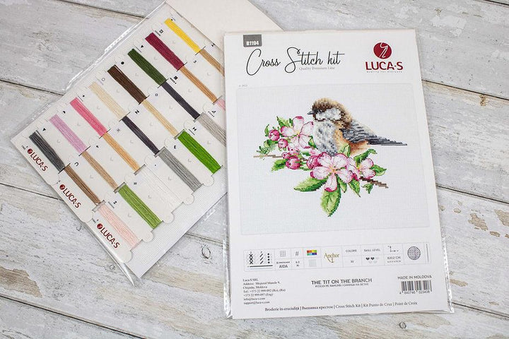 The tit on the branch B1194L Counted Cross-Stitch Kit