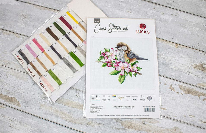 The tit on the branch B1194L Counted Cross-Stitch Kit