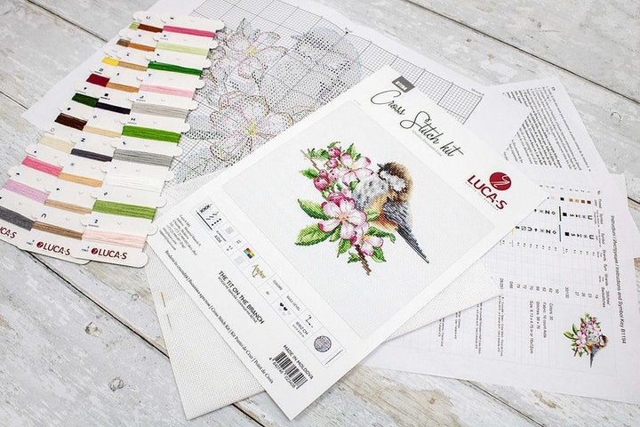 The tit on the branch B1194L Counted Cross-Stitch Kit