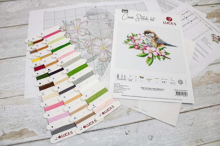 The tit on the branch B1194L Counted Cross-Stitch Kit