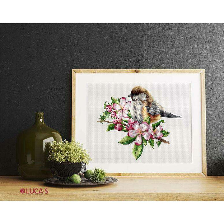 The tit on the branch B1194L Counted Cross-Stitch Kit
